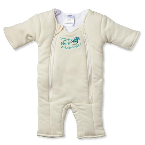 Baby Merlin's Magic Sleepsuit Transition Product - 3-6 Months Swaddle Transition Sleepsuit - Soft Cotton Material with Double Zipper for Easy Diaper Changes - Promotes Safe Sleep for Babies - Blue