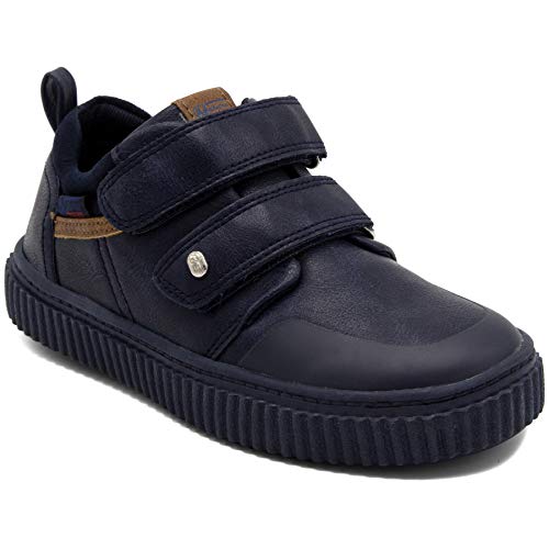 Naturino E Kids Boys Designer Sneaker Shoes with Double Strap Closure | Pace Navy 9 Toddler