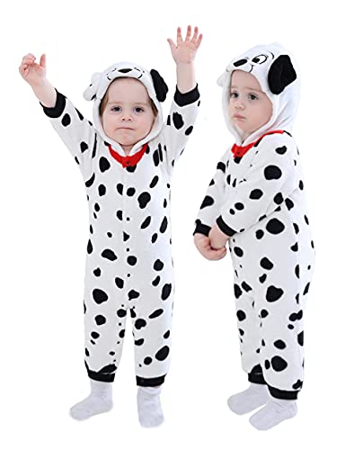 TONWHAR Baby Boy's Girl's Animal Bodysuit Infant Romper Jumpsuit Halloween Costume (3-6 Months/Height:24'-26',Dalmatians)