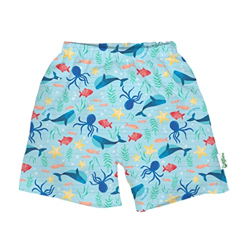 green sprouts i Play Boys' Trunks with Built-in Reusable Swim Diaper