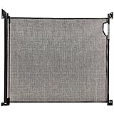 Dreambaby Indoor/ Outdoor Retractable Mesh Baby Gate, 2 Sets Of Hardware For Easy Relocation, 33” Tall And 55” Wide, For Doorways And Stairs - Black