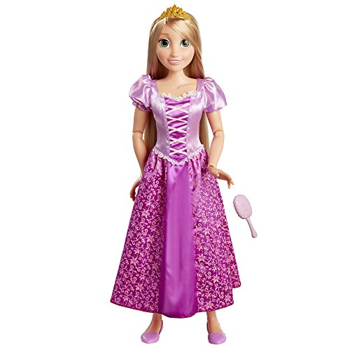 Disney Princess Rapunzel 32' Playdate, My Size Articulated Doll, Comes with Brush to Comb Her Long Golden Locks, Movie Inspired Purple Dress, Removable Shoes & A Tiara